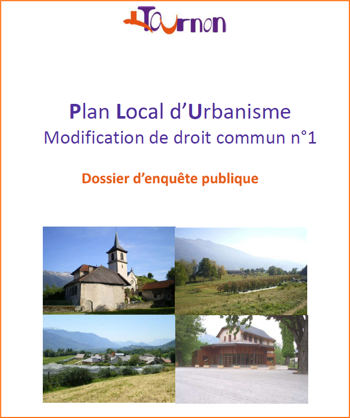 ENQUÊTE PUBLIQUE – Modification de droit commun n°1 du PLU